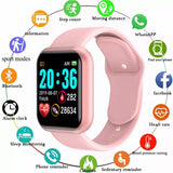 Smartwatch Y68 Tela Colorida, Contagem de Passos, Modo Multi-Esportes, monitoramento de frequência cardíaca, Controle Remoto de Música e muito mais, para Homens e Mulheres