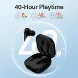 Qcy t13 fones de ouvido sem fio bluetooth 5.1 tws 4 microfone Aprimoramento de Voz para Chamadas Com Cancelamento De Ruído Ativo, até 40Horas de Reprodução